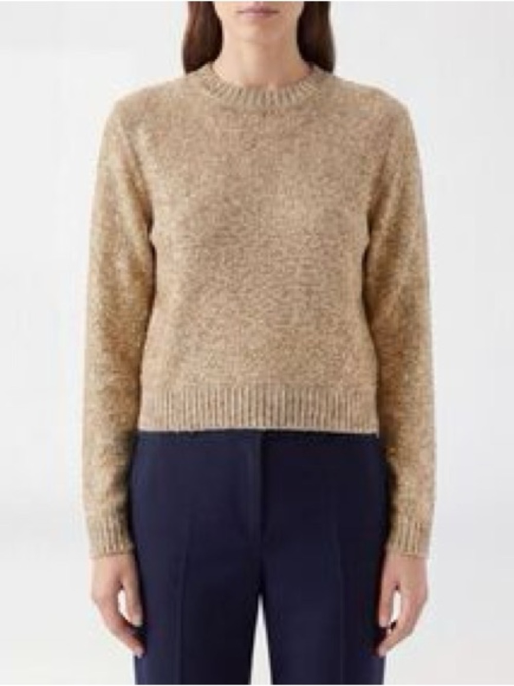& Other Stories Paris Atelier Fuzzy Alpaca Wool Crewneck Sweater